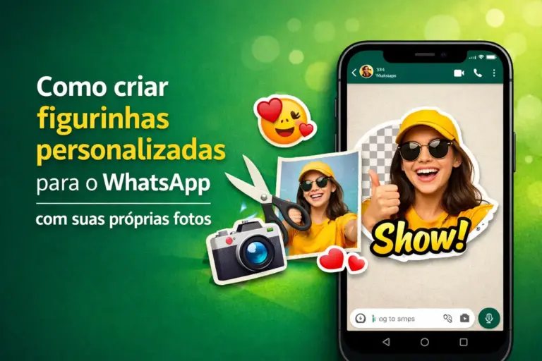 Homem sorridente com chapéu amarelo cria figurinhas personalizadas para WhatsApp em 2026